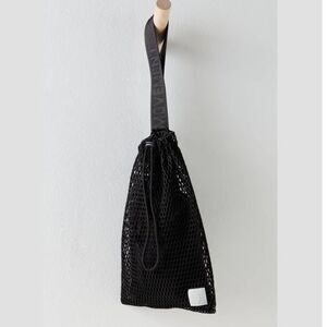 Free People Movement Black Mesh Sling Bag